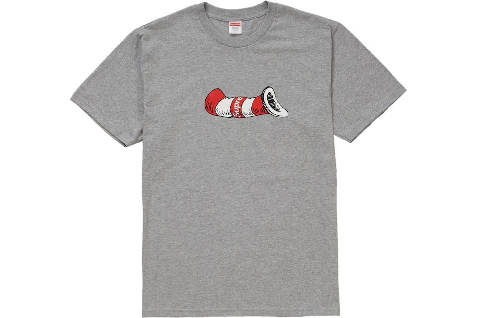 Supreme Cat in the Hat Tee Heather Grey