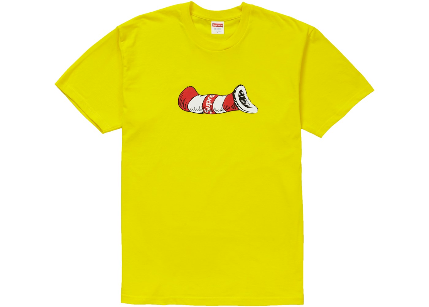 Supreme Cat In The Hat Tee Yellow Fw18