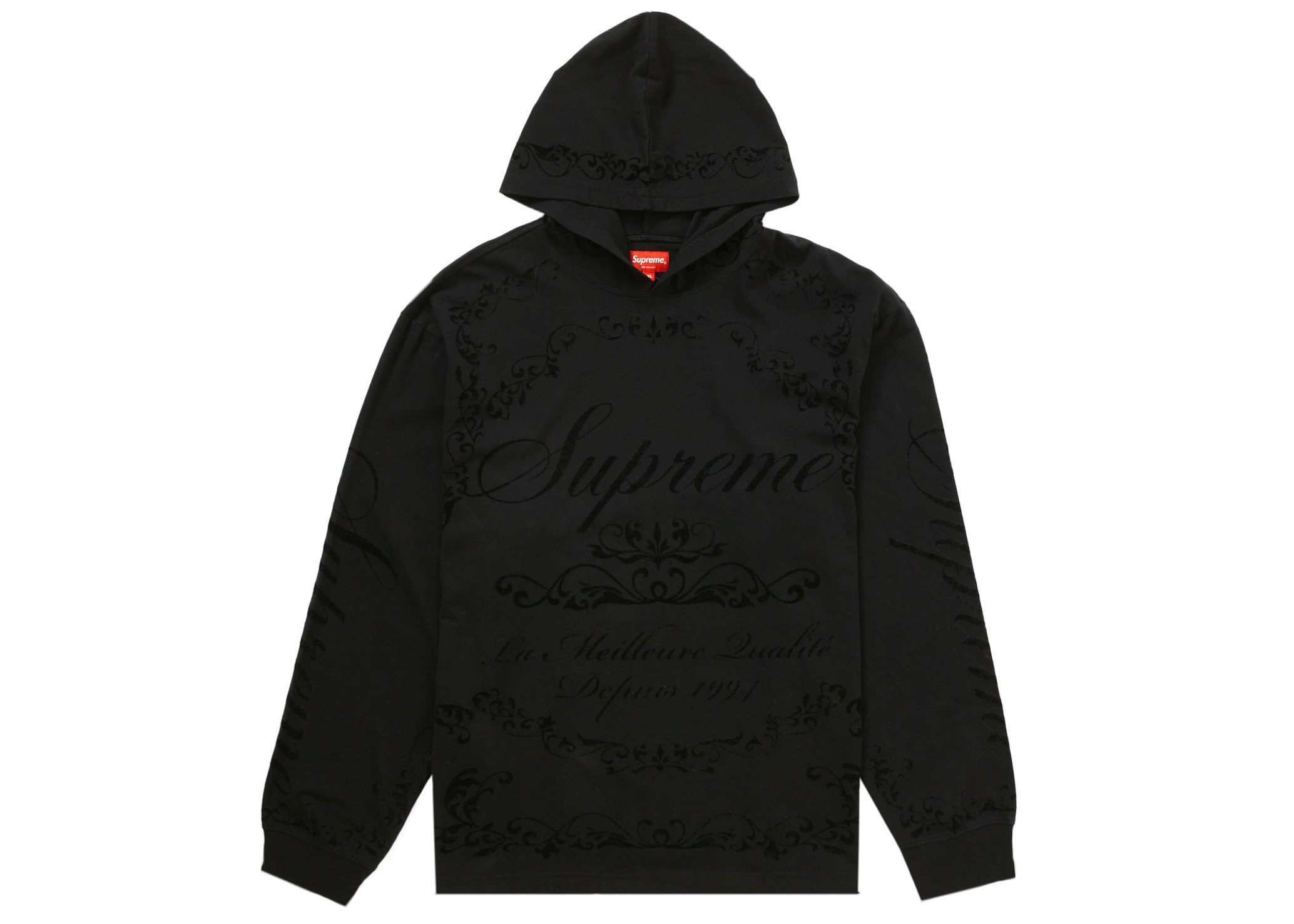 Supreme Celebre Hooded L/S Top Black SS23 JP