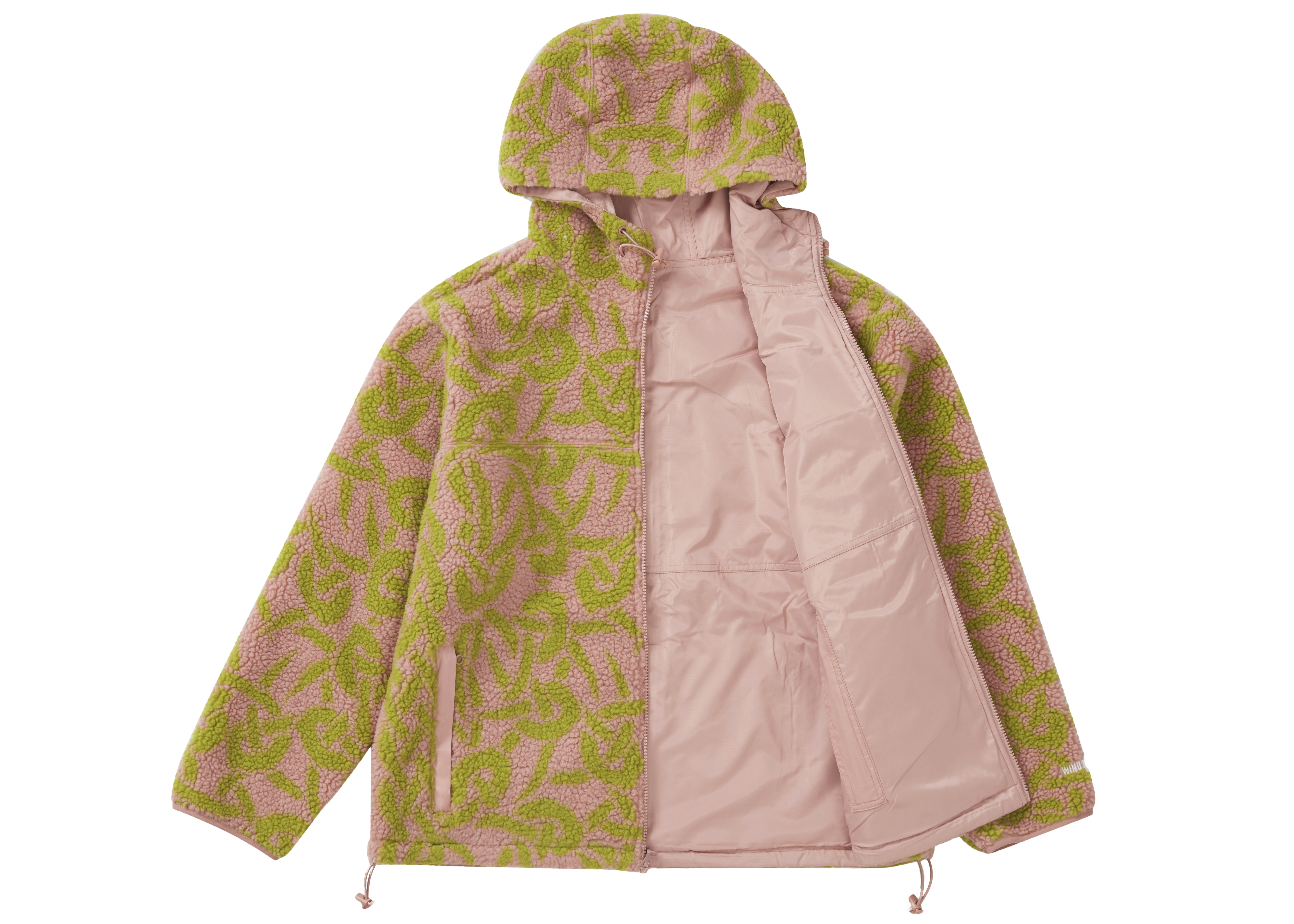 Supreme Celtic Knot Reversible WINDSTOPPER Fleece Hooded Jacket Dusty Pink