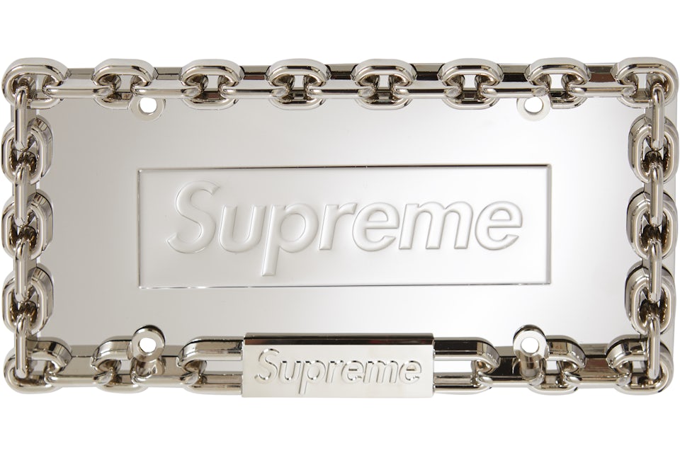Supreme chain license plate frame gold Clearance