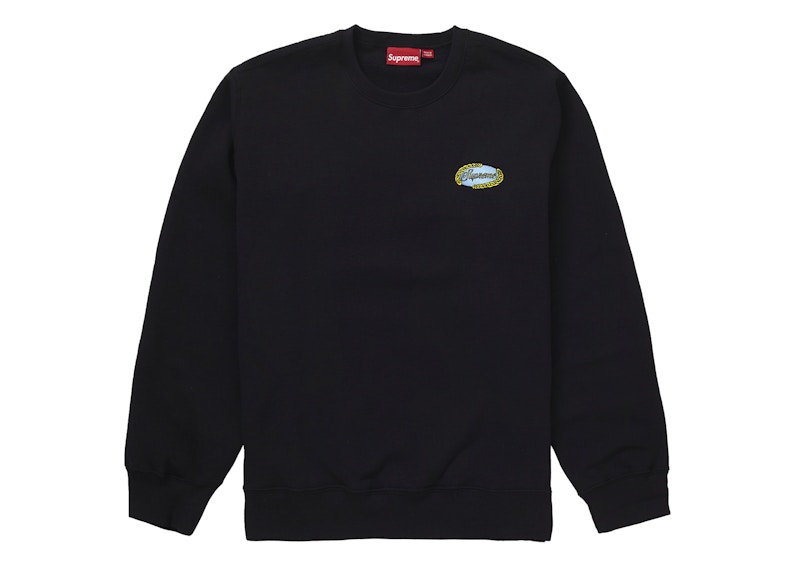 Supreme Chain Logo Crewneck Black Men's - SS19 - US