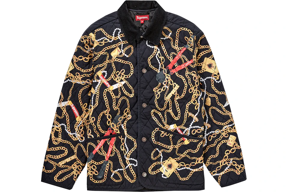 supreme chains quilted jacket 【2022春夏新色】 7000円引き www.epse.gov.et
