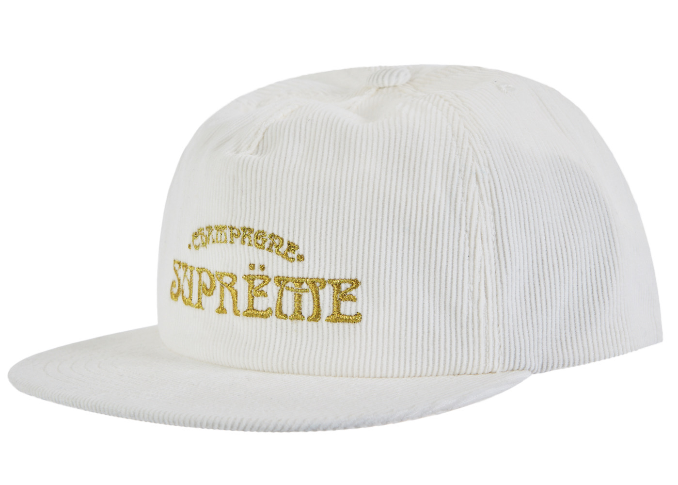 Supreme Champagne Corduroy 5-Panel White