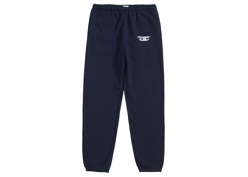 Supreme Champion 3D Metallic Sweatpant Navy Men's - FW18 - US