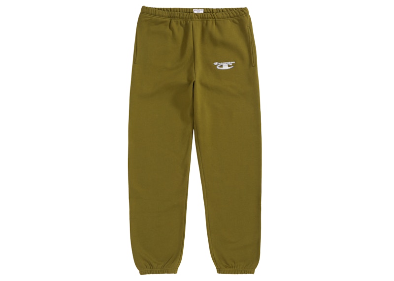 Pre-owned Supreme Men's Champion 3d Metallic Sweatpant In Olive