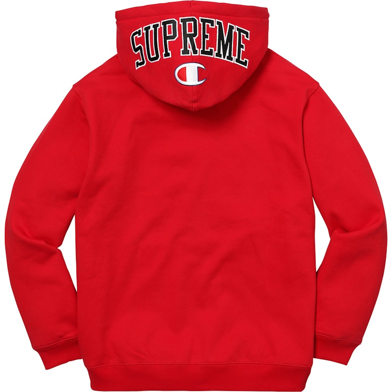 Supreme champion hoodie outlet red