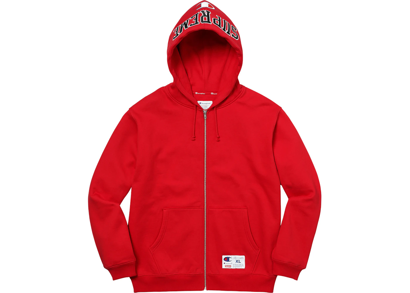 Supreme Champion Arc Logo Zip Up Sweat Red Men's FW17 US