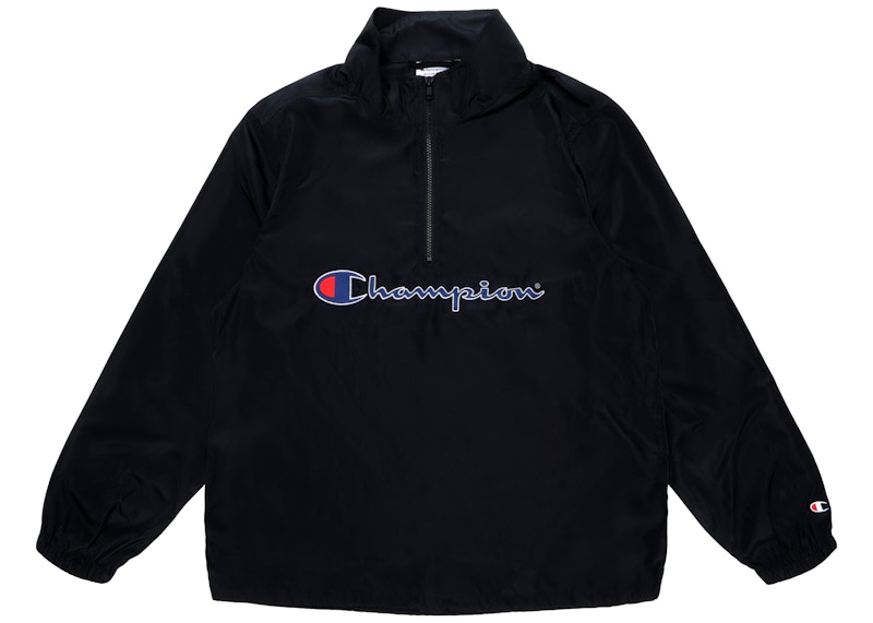 Supreme Champion Half Zip Pullover Black メンズ - SS17 - JP