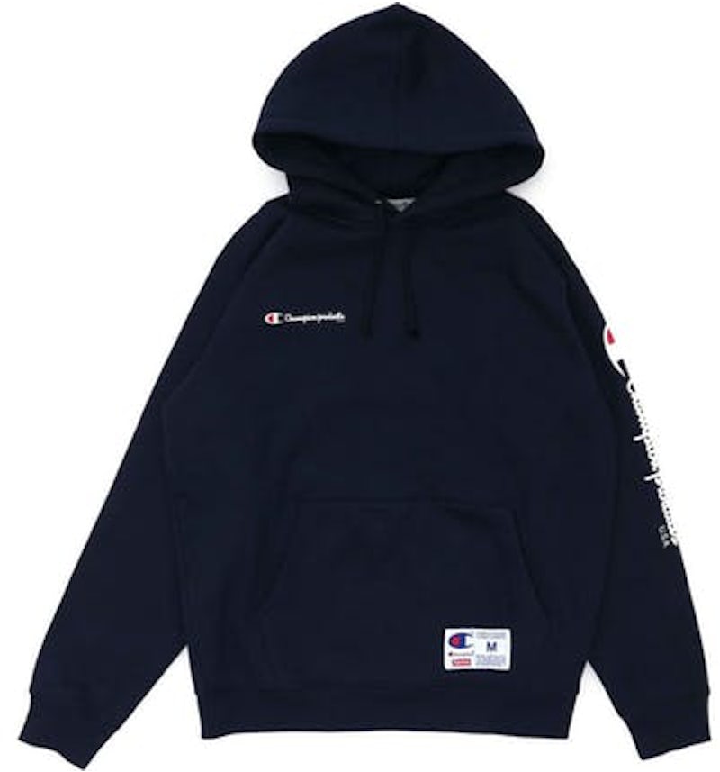 Supreme Champion Hooded Sweatshirt Navy Men's FW16 US