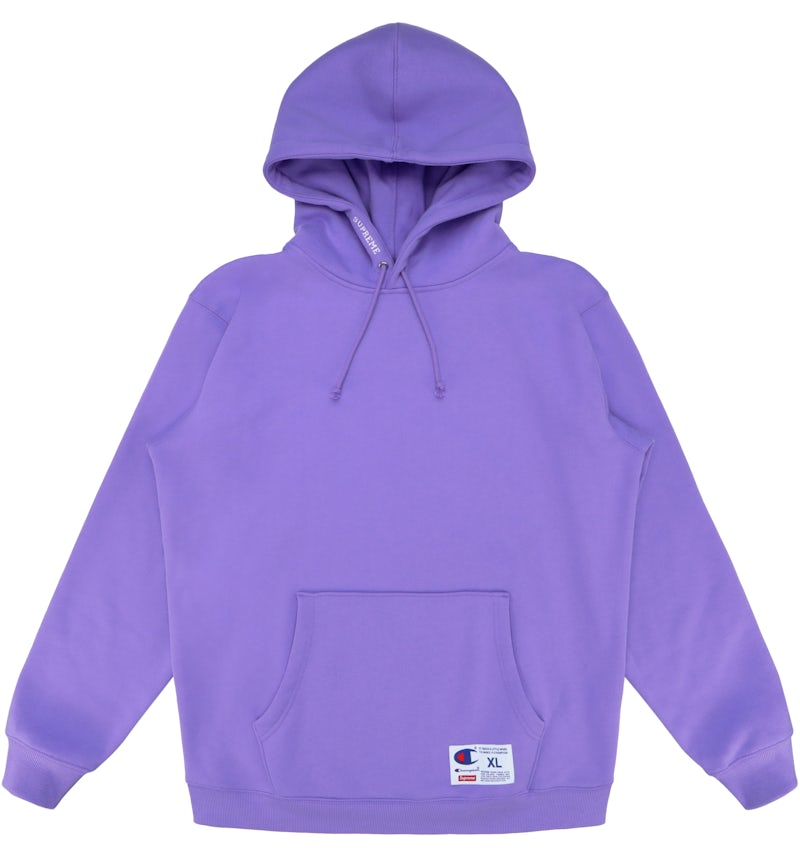Supreme Champion Hooded Sweatshirt (SS18) Light Purple Men's