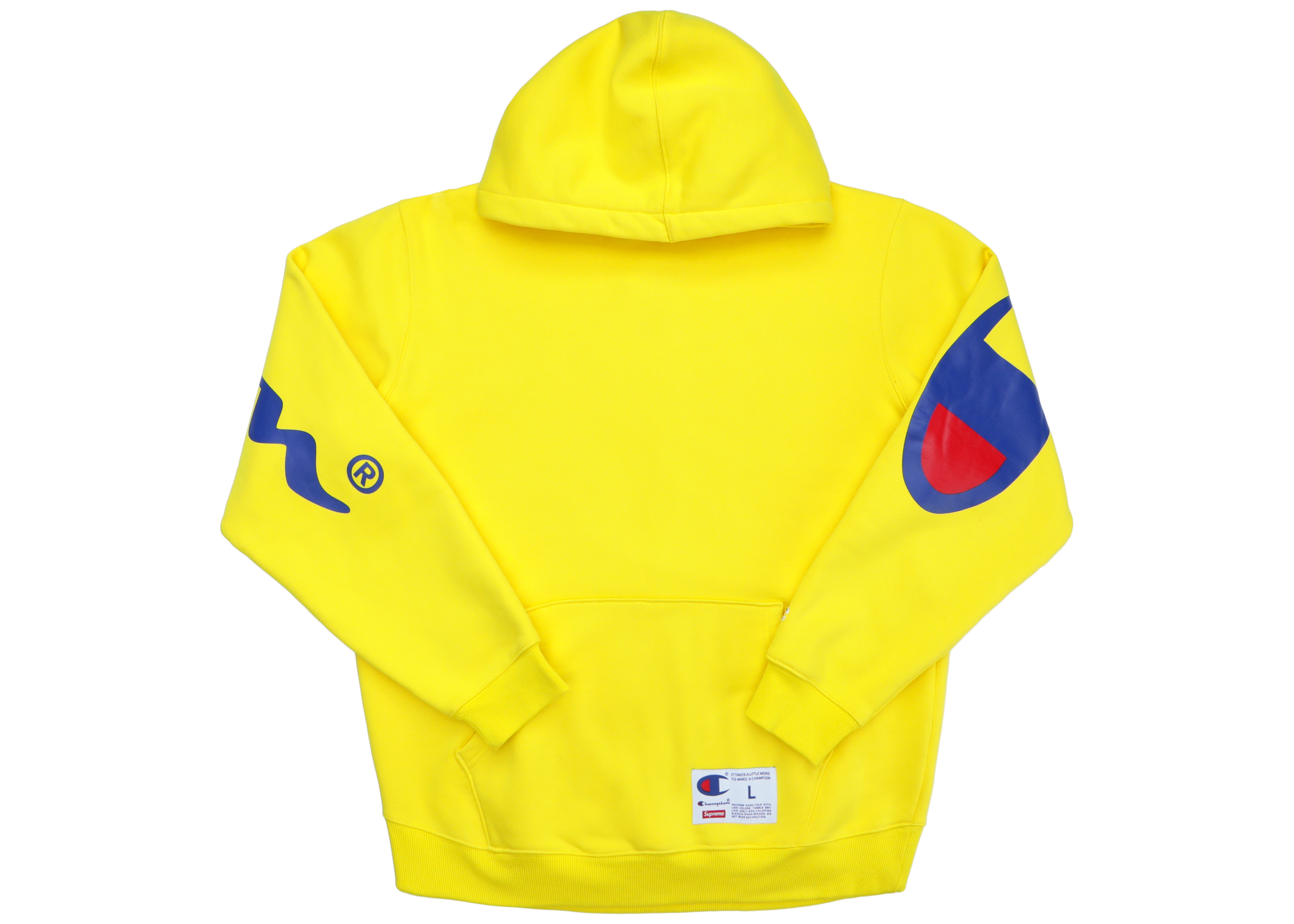 Supreme Champion Hooded Sweatshirt (SS18) Yellow