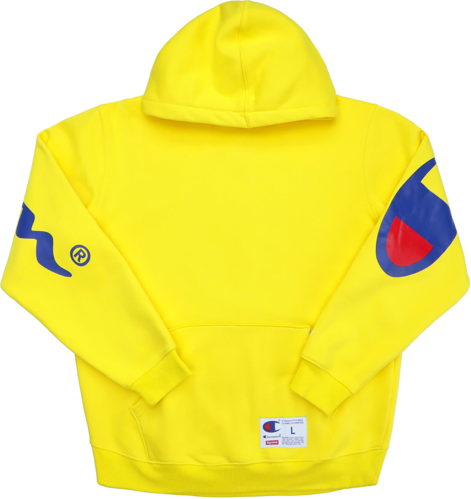 Supreme Champion Hooded Yellow SS18 Sweatshirt Men\'s - - US (SS18)