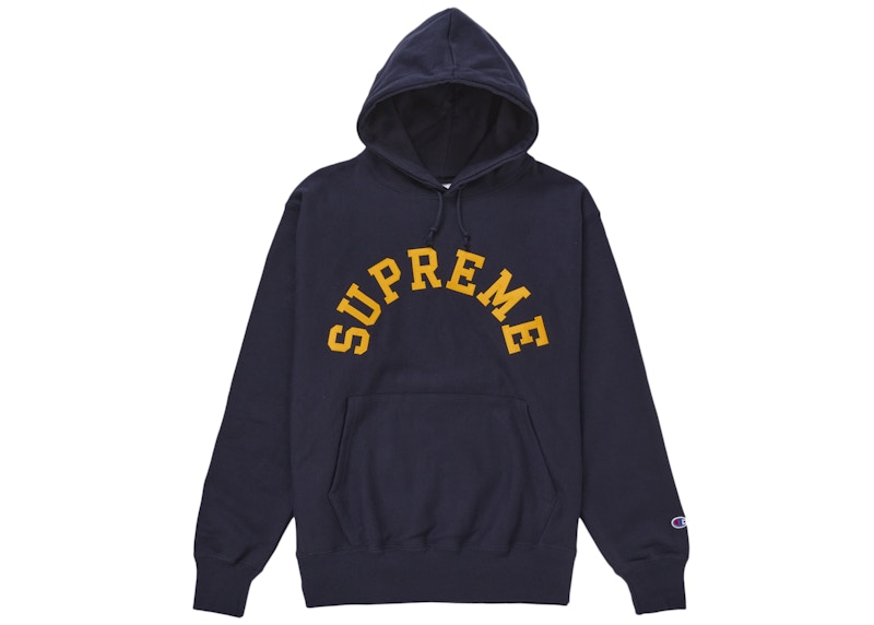 Supreme Champion Hooded Sweatshirt (SS25) Navy Men's - SS25 - US Supreme Champion Hooded Sweatshirt (SS25) Navy Men's - SS25 - US