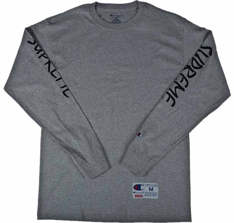 Supreme Champion LS Tee Grey 男士- SS16 - TW