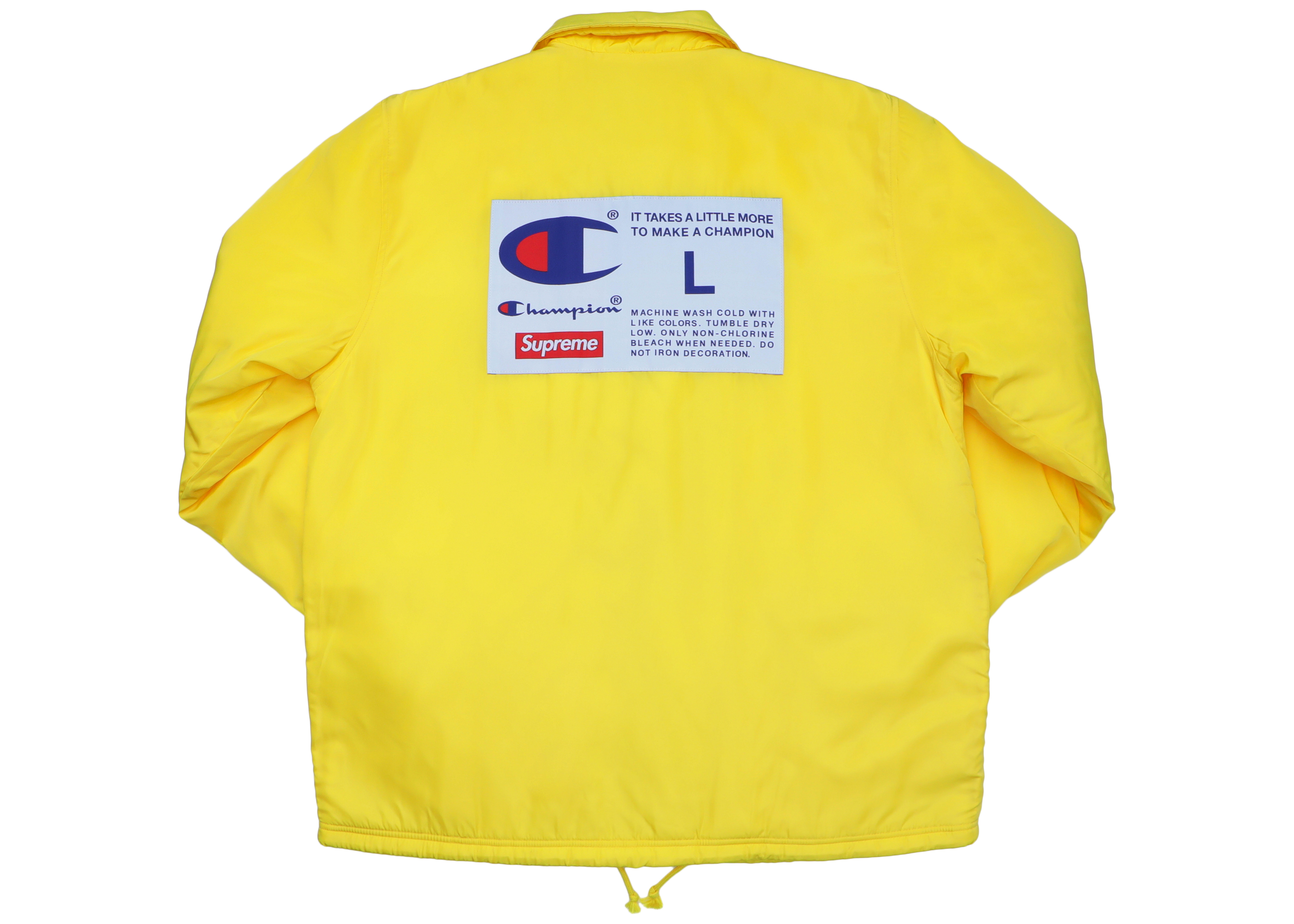 Supreme Champion Label Coaches Jacket Yellow