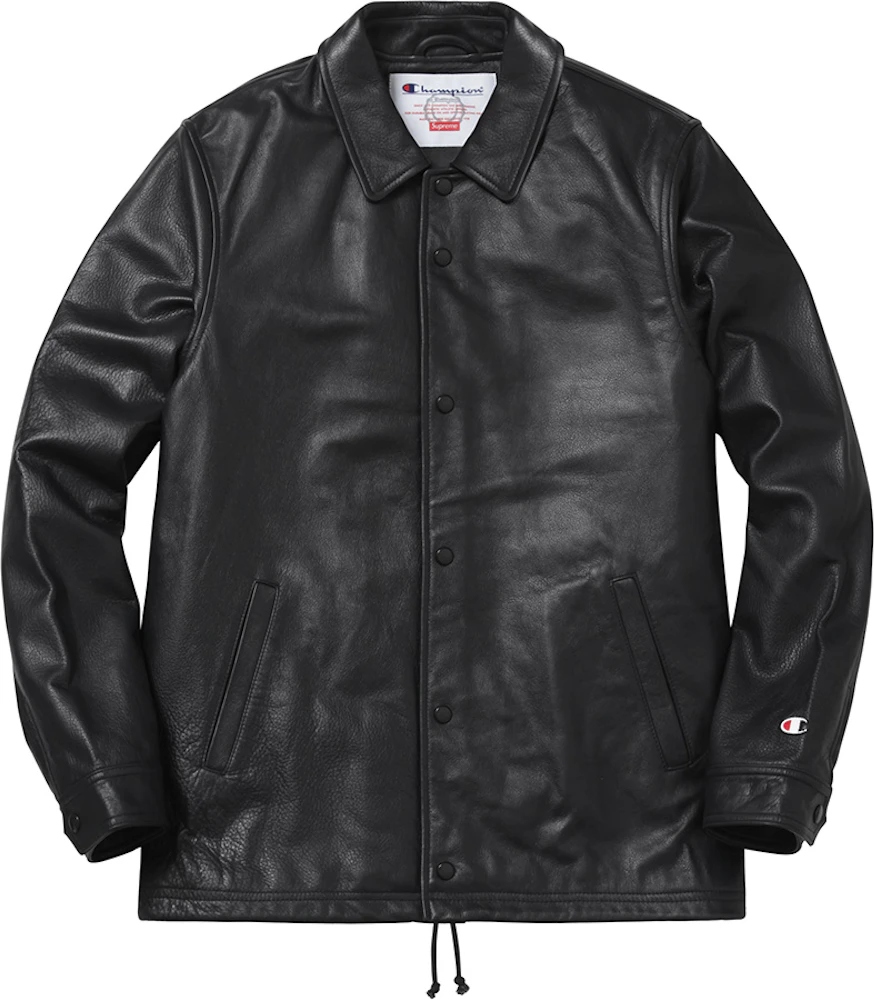 Supreme Leather Coaches Jacket - FW15 US