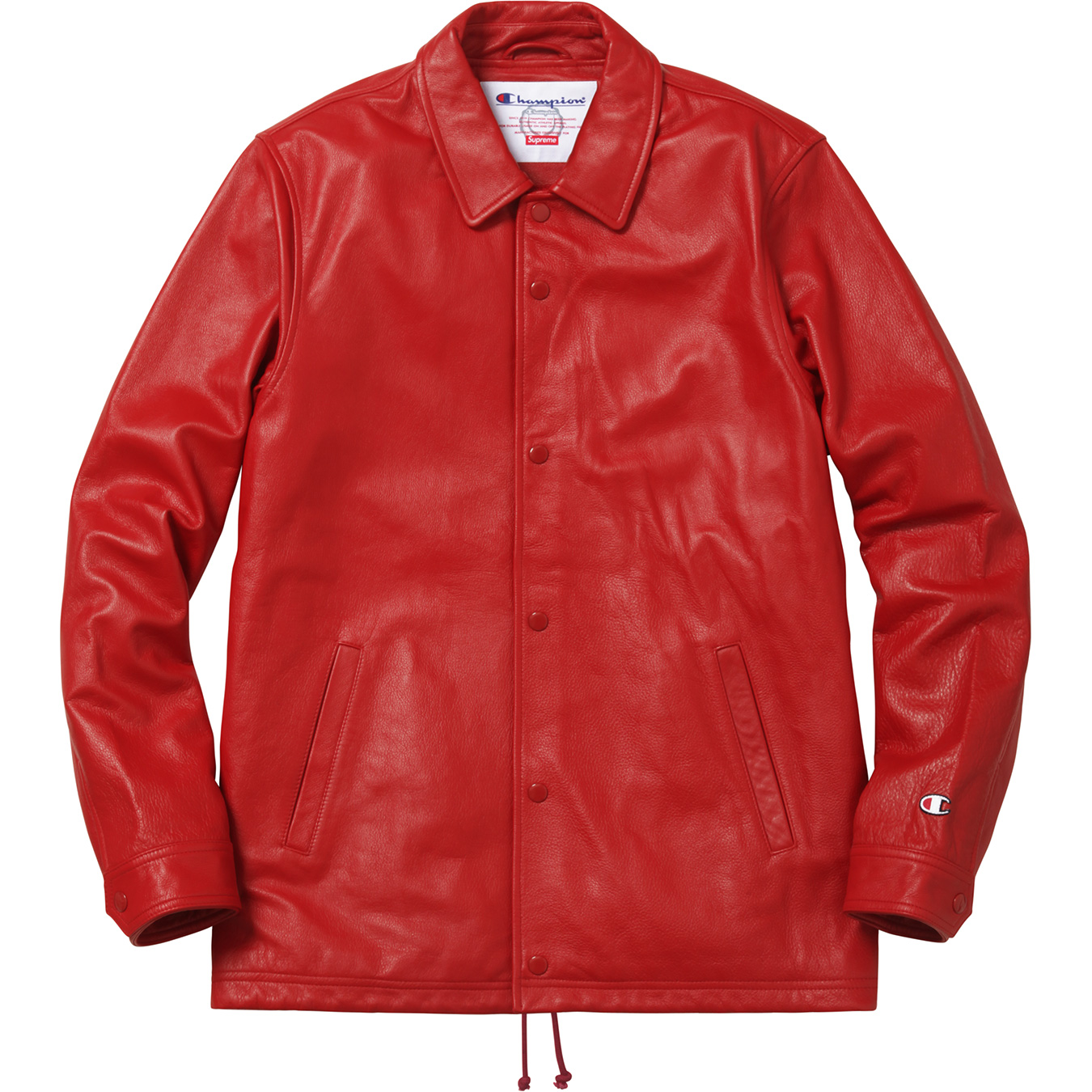 Supreme Champion Leather Coaches Jacket Red メンズ - FW15 - JP