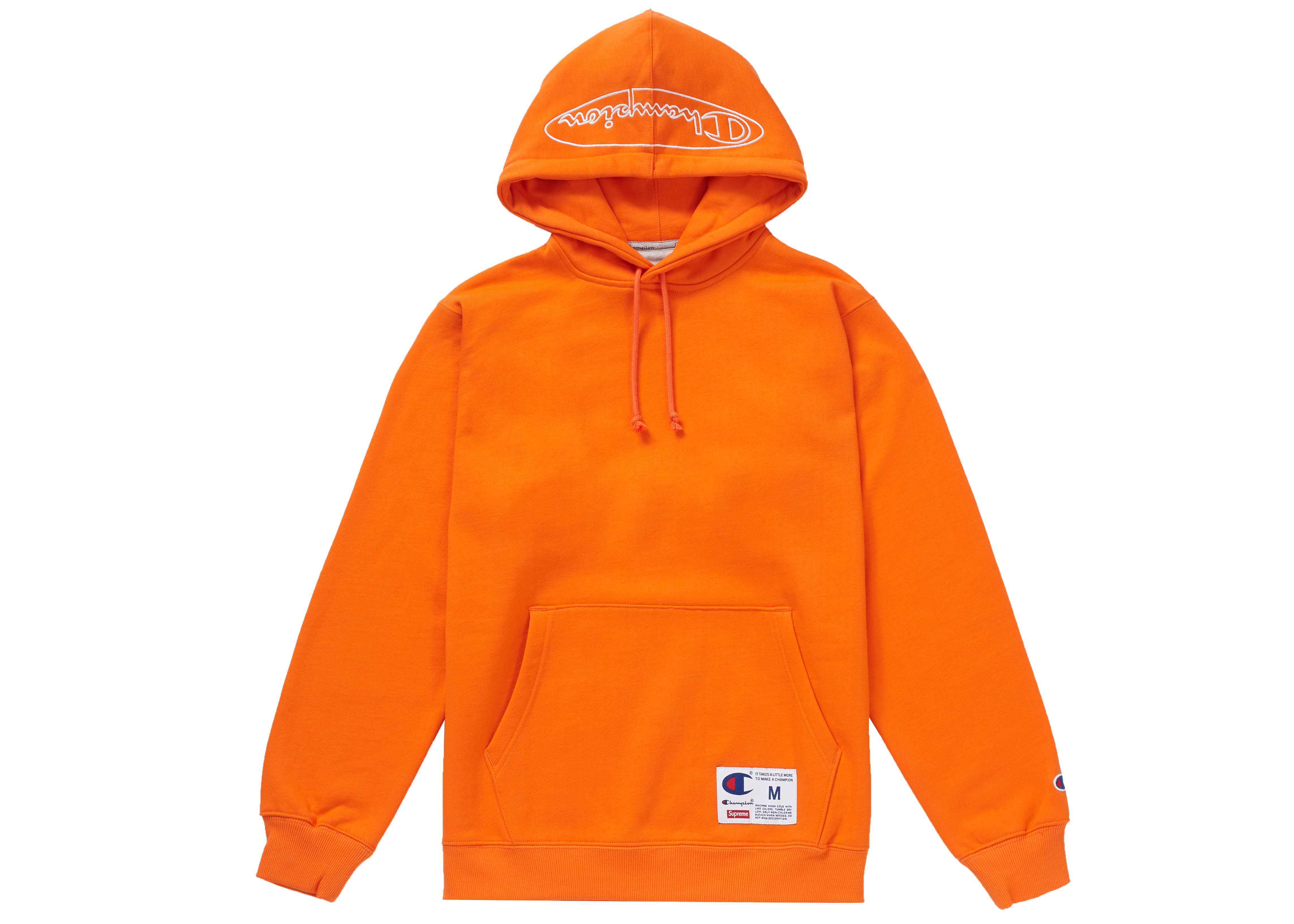 Supreme Champion Outline Hooded Sweatshirt Orange - SS19 メンズ - JP
