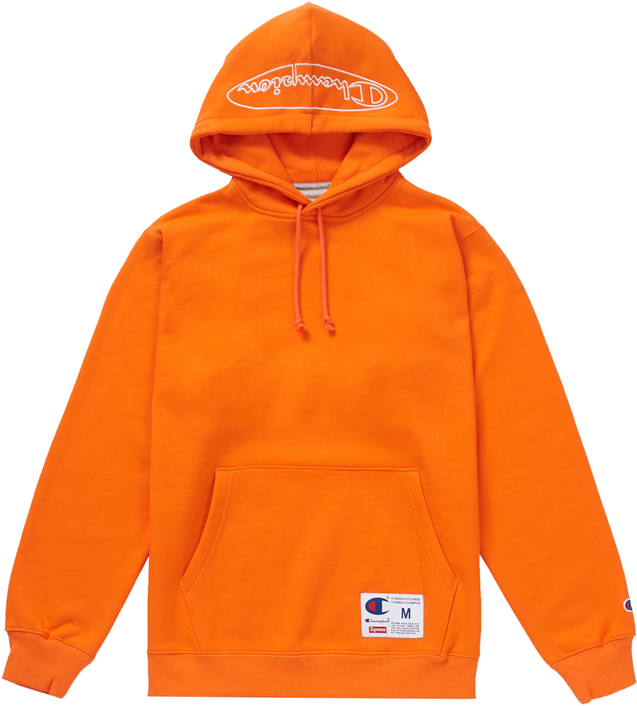 Supreme Champion Hooded Sweatshirt Orange Men's SS19 - US