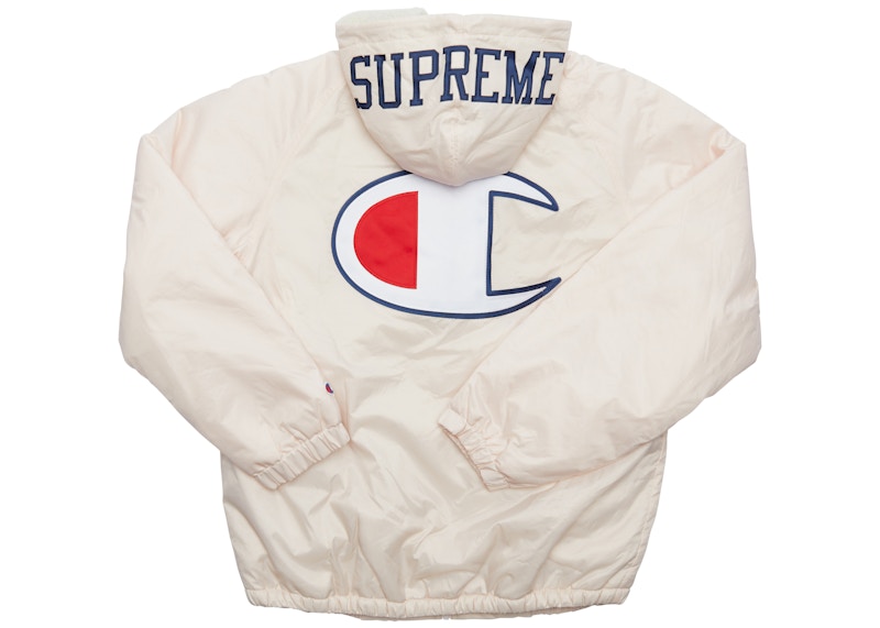 Supreme Champion Sherpa Lined Hooded Jacket Light Pink Men's