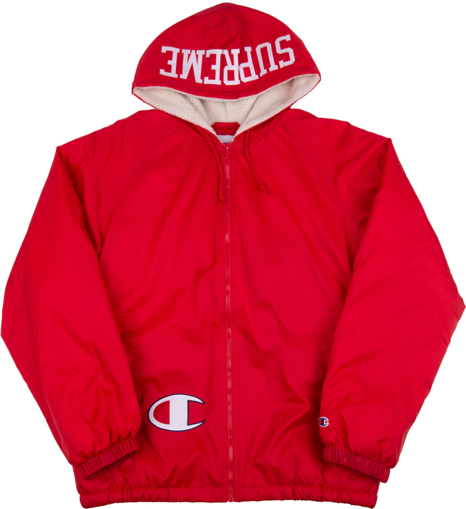 Supreme Champion Sherpa Lined Hooded Jacket Red 男装- FW17 - CN