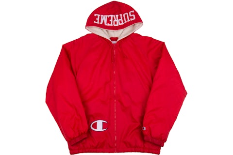 Supreme champion sherpa lined hooded jacket black shop