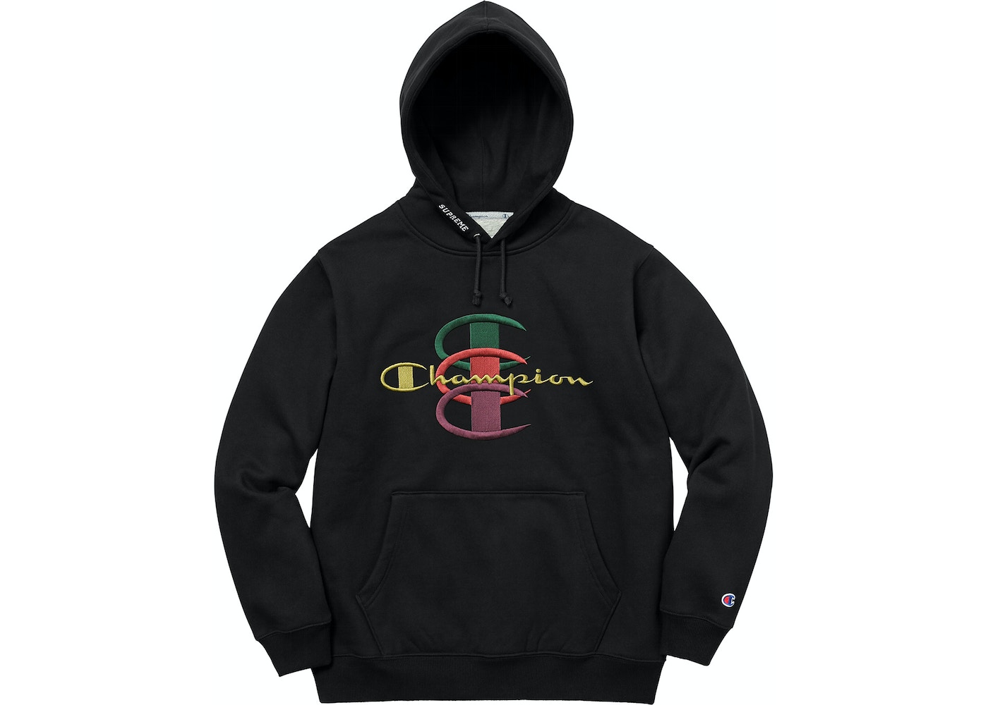 Supreme Champion Stacked C Hooded Black -