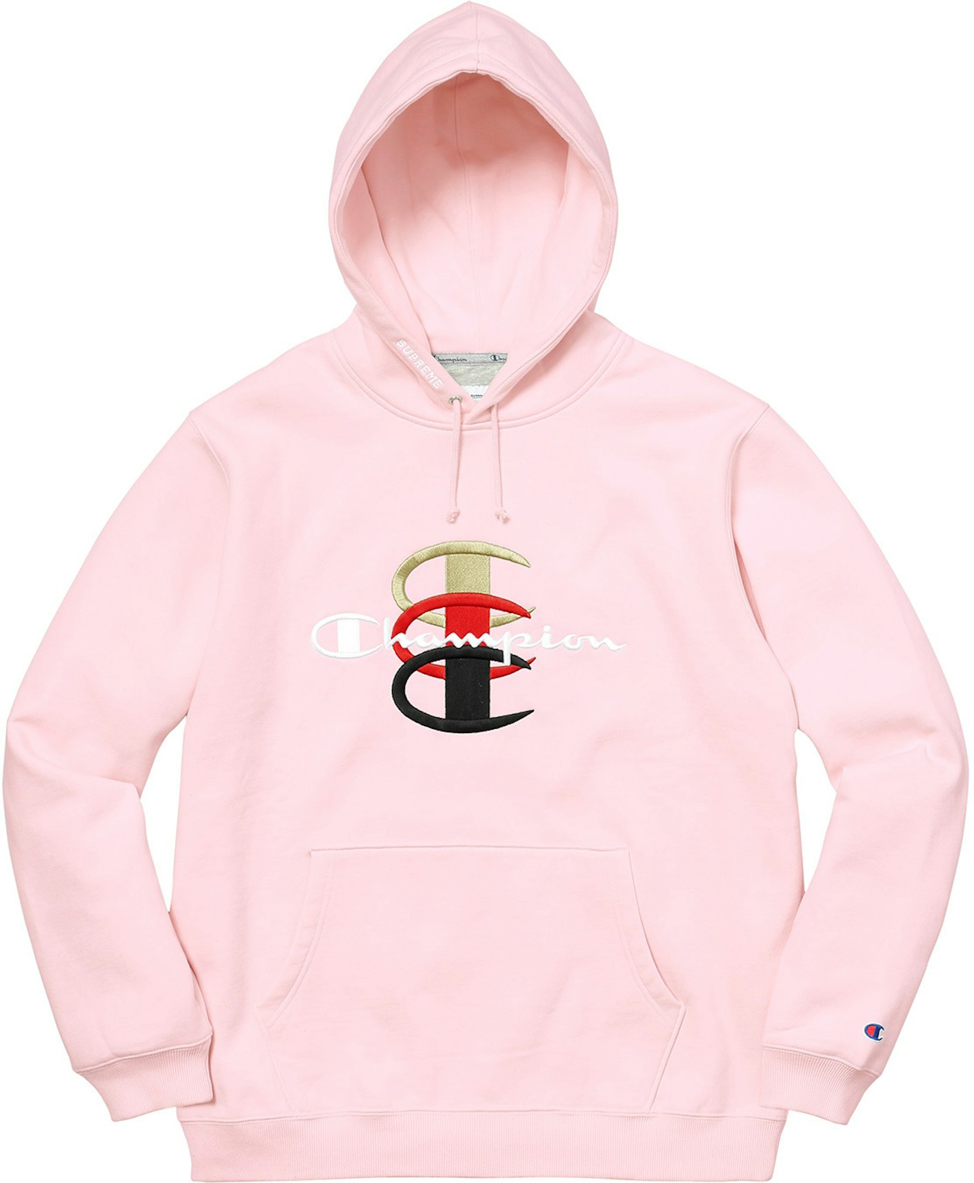 Merchandising Jeg klager utilfredsstillende Supreme Champion Stacked C Hooded Sweatshirt Light Pink - FW17 Men's - US