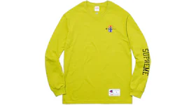 Supreme Champion Stacked C L/S Tee Bright Green