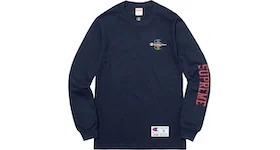 Supreme Champion Stacked C L/S Tee Navy