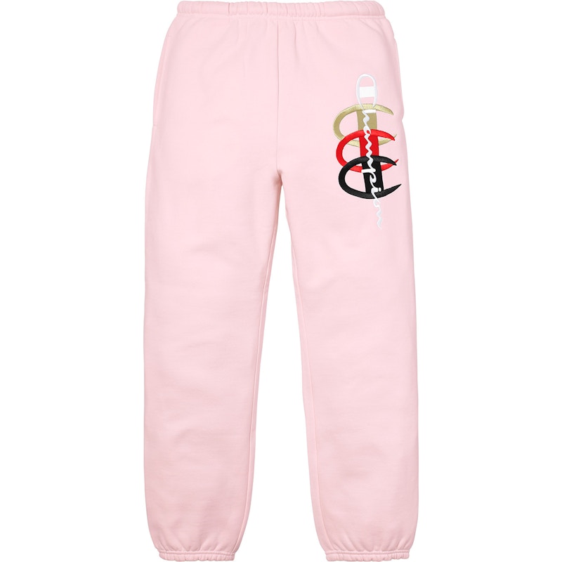 Supreme Champion Stacked C Sweatpant Light Pink 男士- FW17 - TW