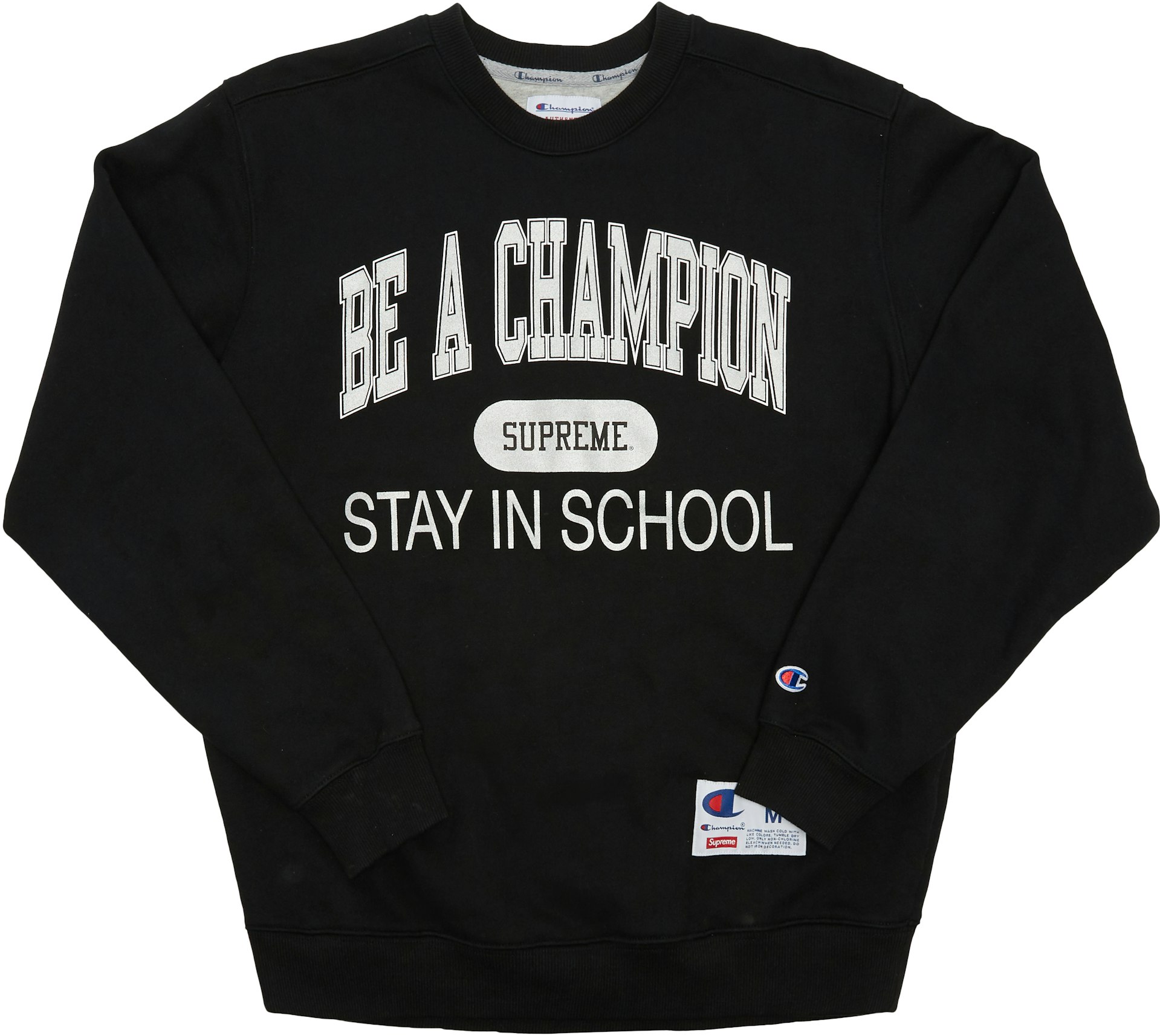 Sprout forslag pulver Supreme Champion Stay In School Crewneck Black - SS18 Men's - US