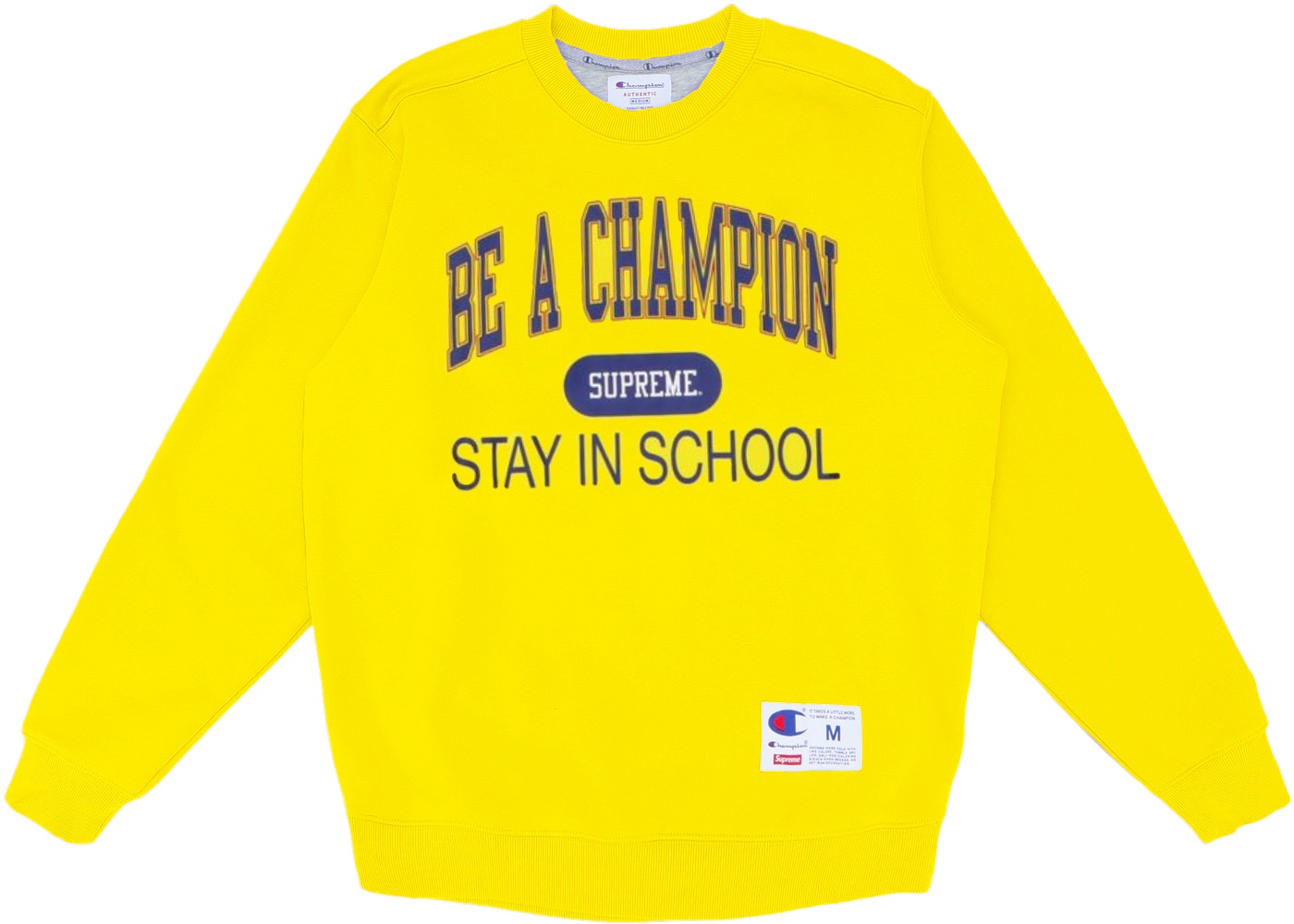 Supreme Champion Stay In School Crewneck Yellow