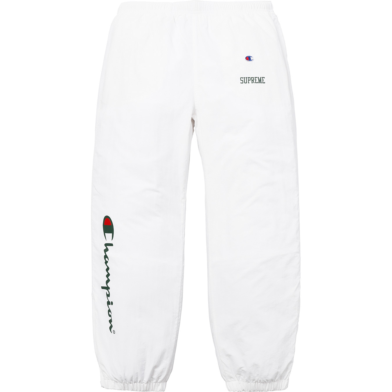 Supreme champion track pants 18s/s white
