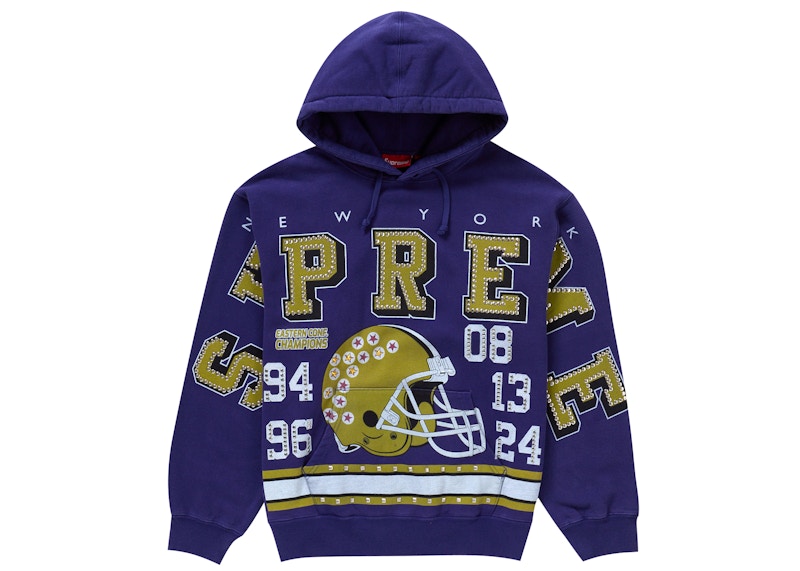 Supreme Champions Studded Hooded Sweatshirt Purple Men's - FW24 - US