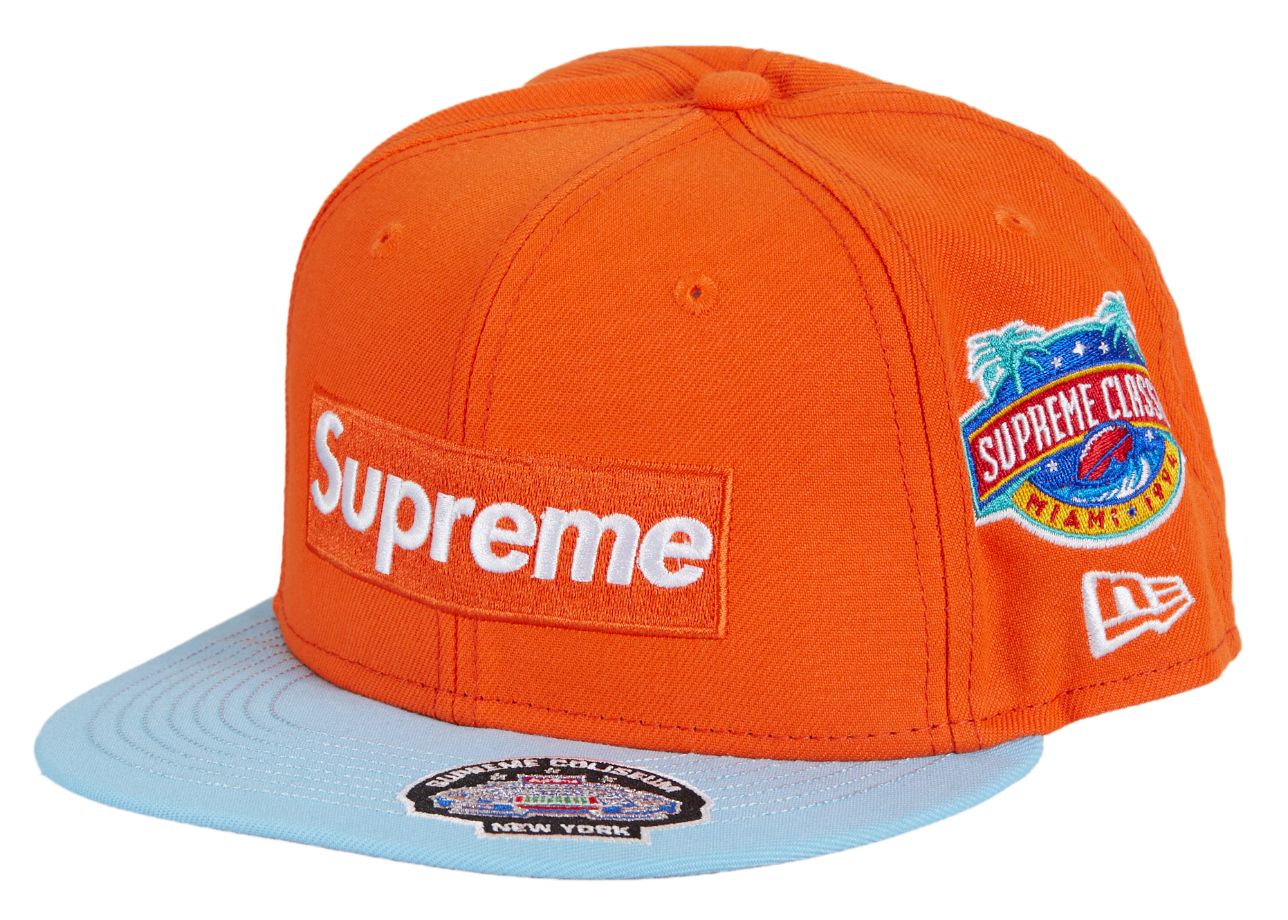Supreme Championships Box Logo New Era Fitted Hat Orange