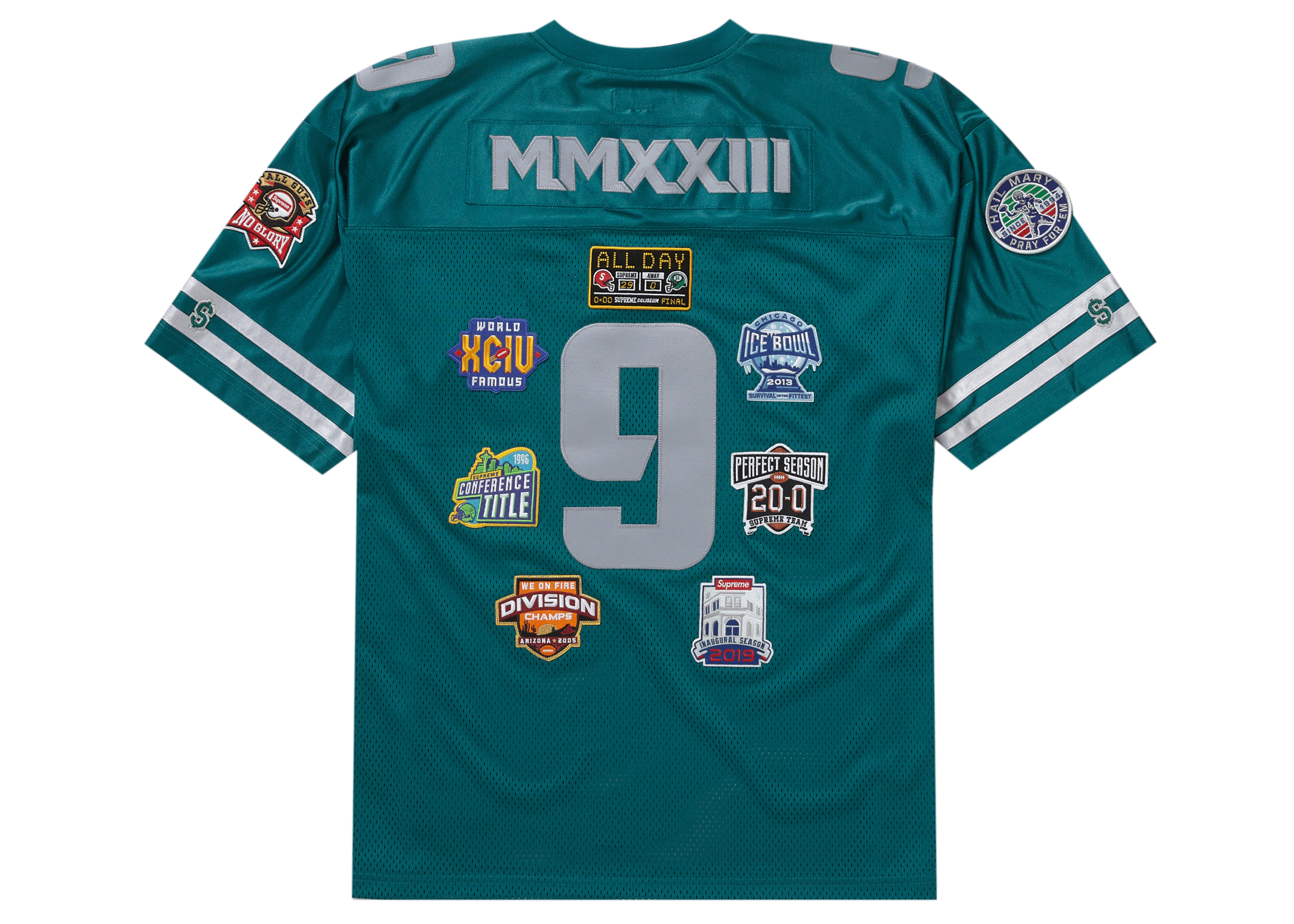 Supreme Championships Embroidered Football Jersey Dark Teal Men's 