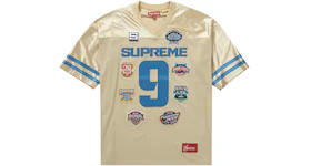 Supreme Championships Embroidered Football Jersey Gold