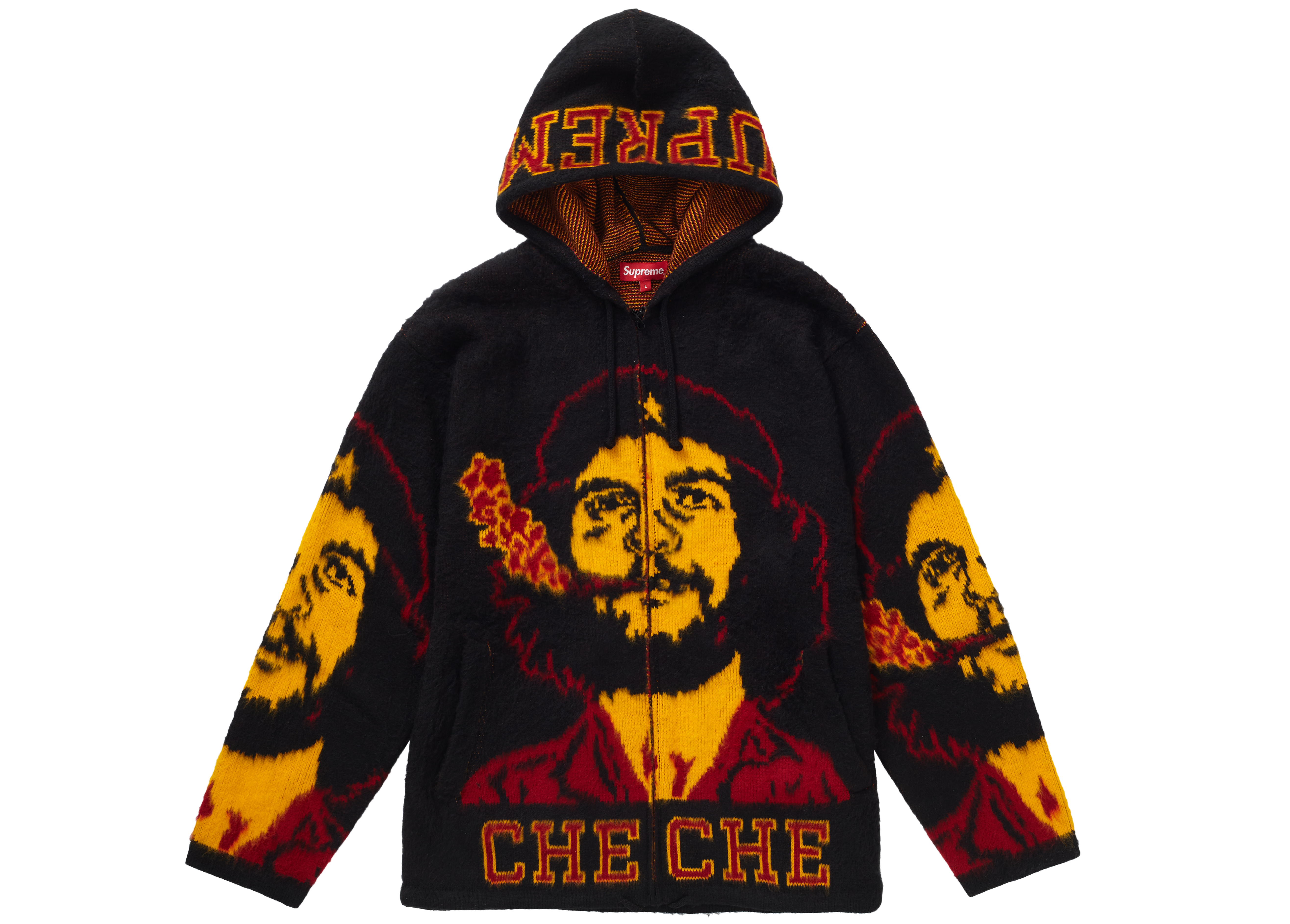 Supreme Che Hooded Zip Up Sweater Black Men's - SS21 - US