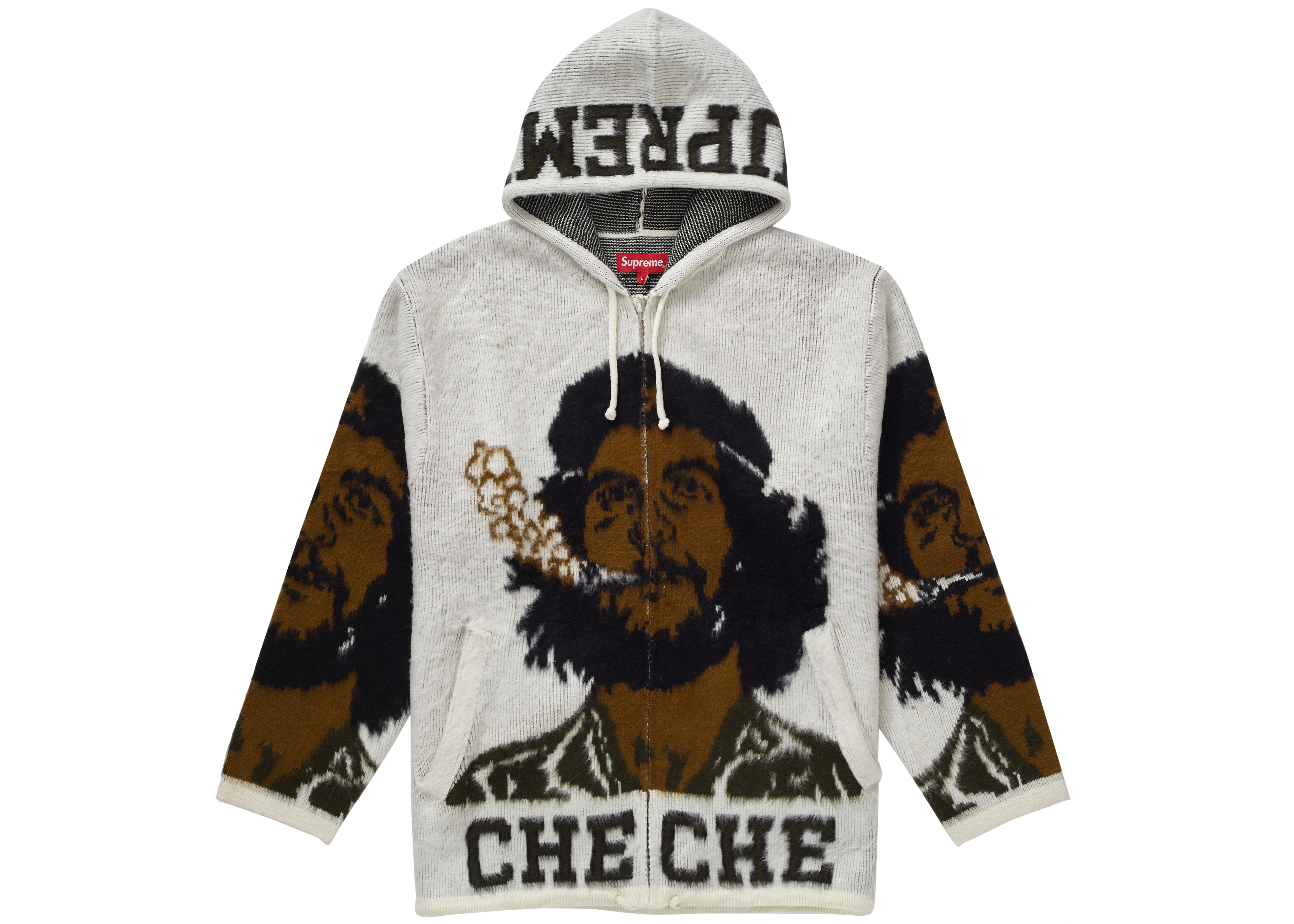 21ss Supreme Che Hooded Zip Up Sweater採寸