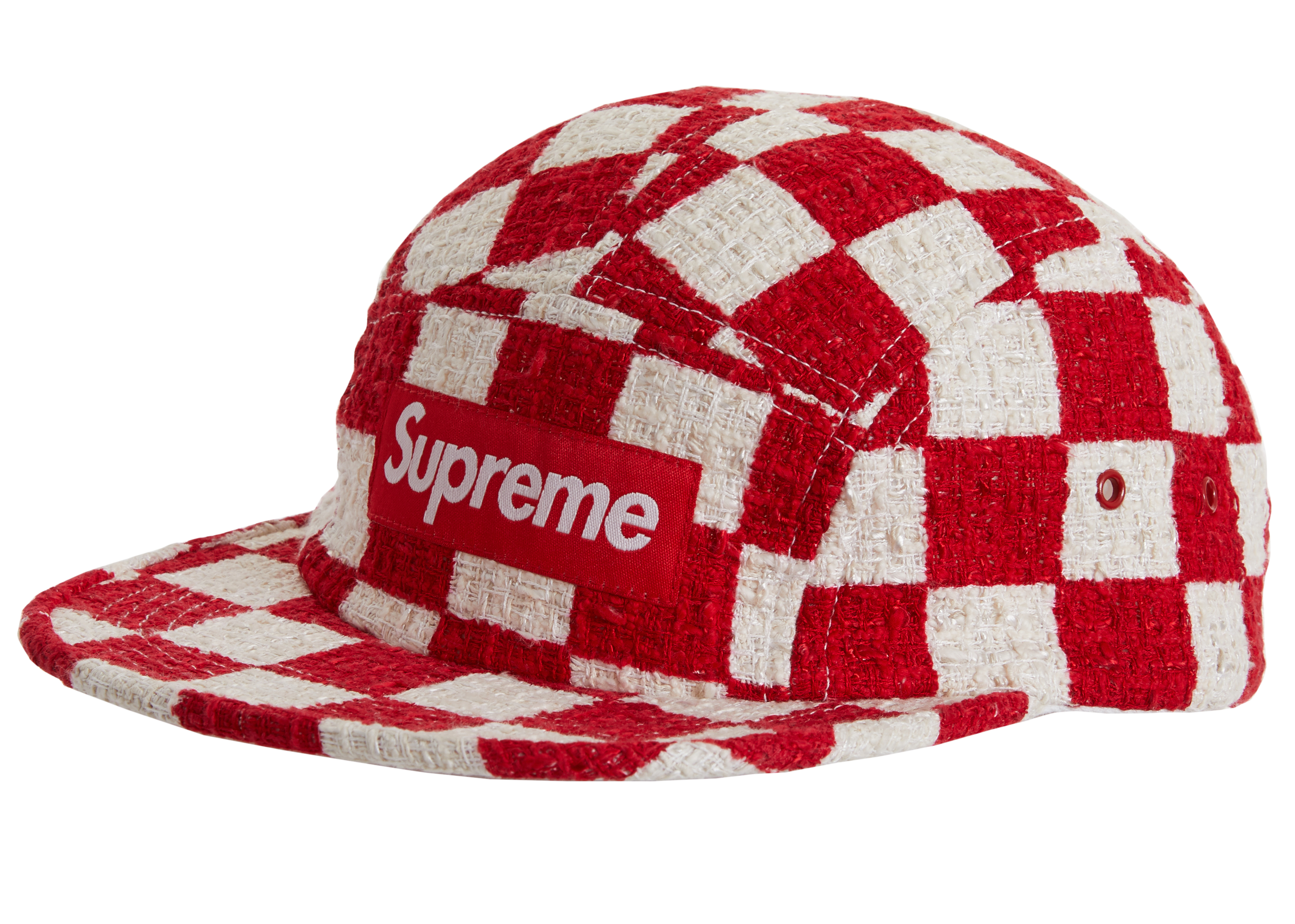 Supreme Checkerboard Boucle Camp Cap Red - SS19 - US
