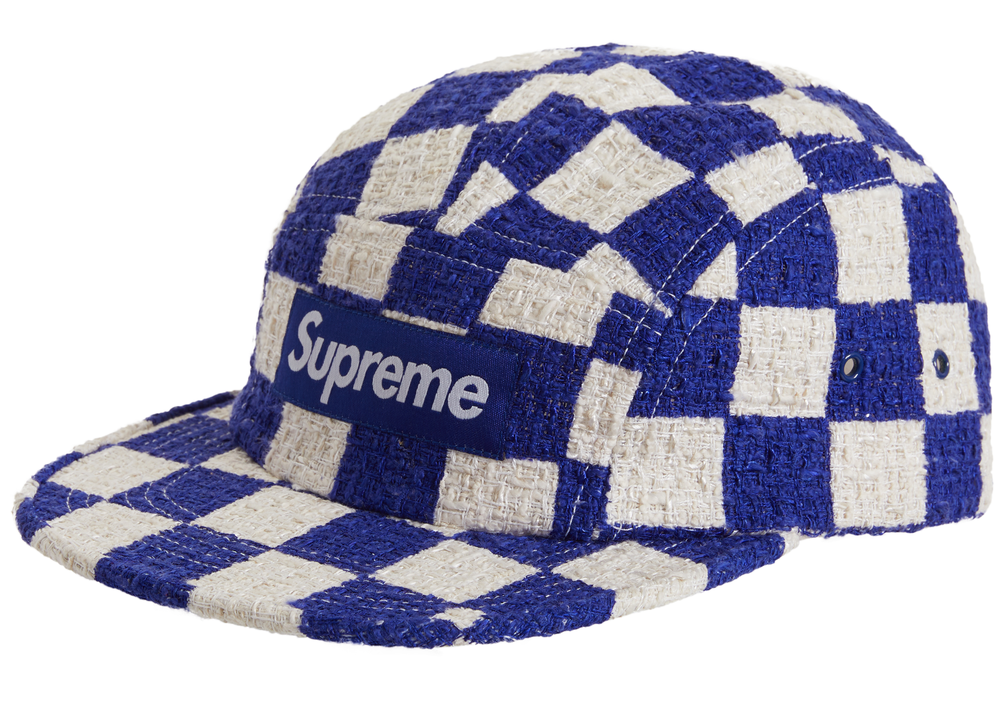 supreme Checkerboard Bouclé Camp Cap 帽子
