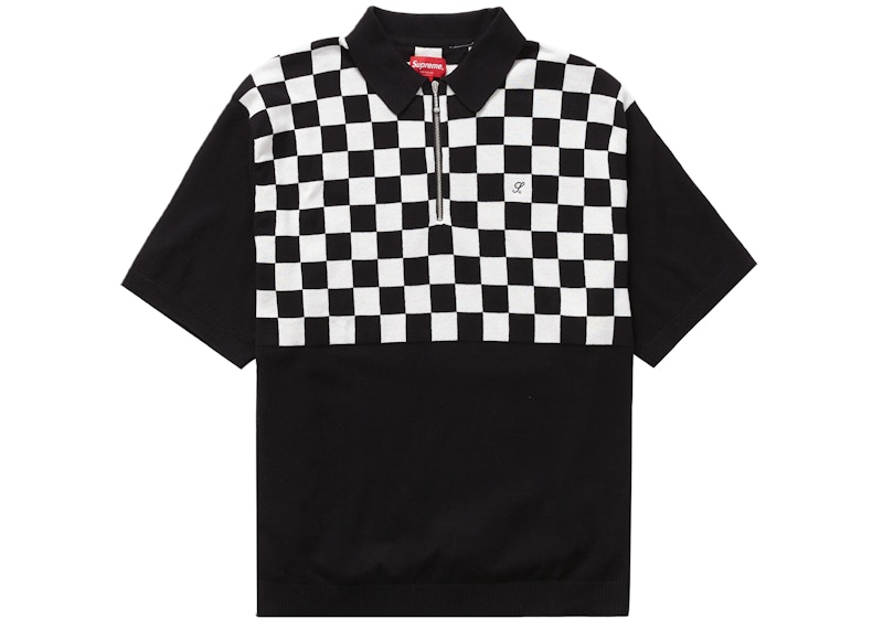 現品限り一斉値下げ！ Supreme◇22SS/Checkerboard Zip Polo/ポロシャツ/M/コットン/RED/チェック Mサイズ -  kintarogroup.com