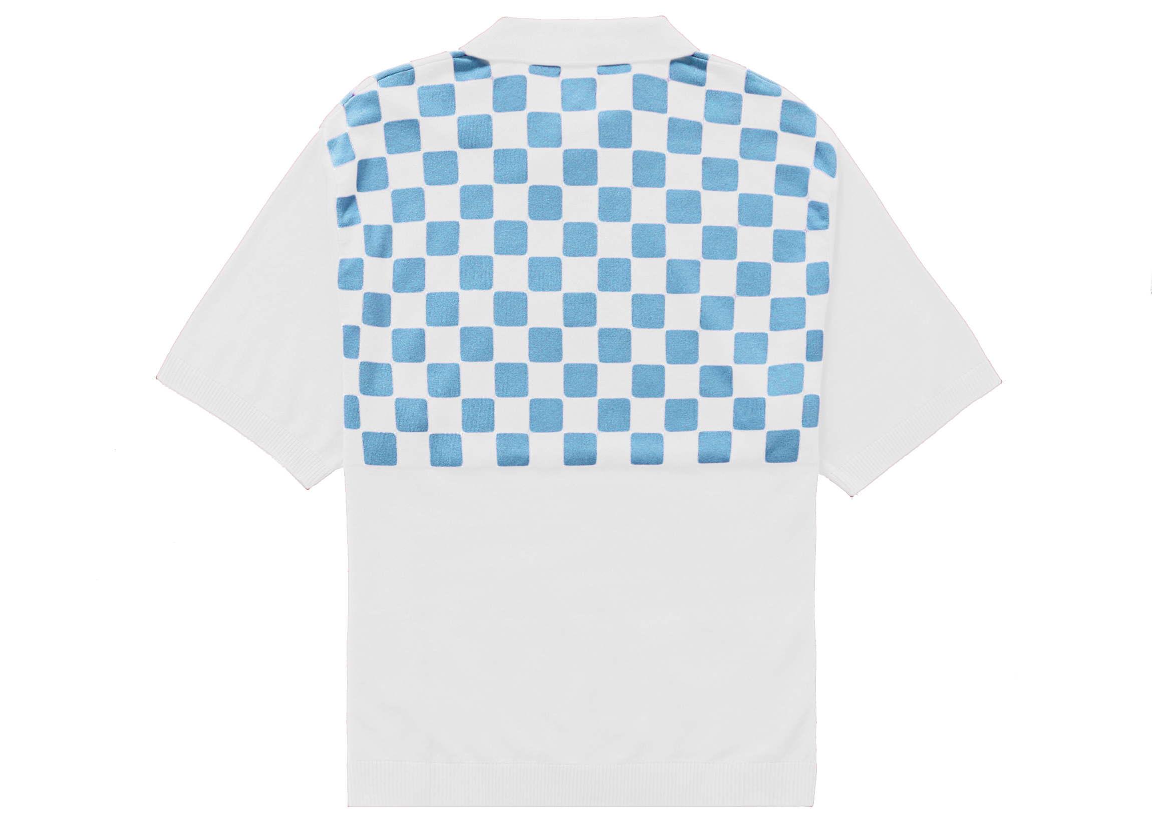 Supreme Checkerboard Zip Polo White Men's - SS22 - US