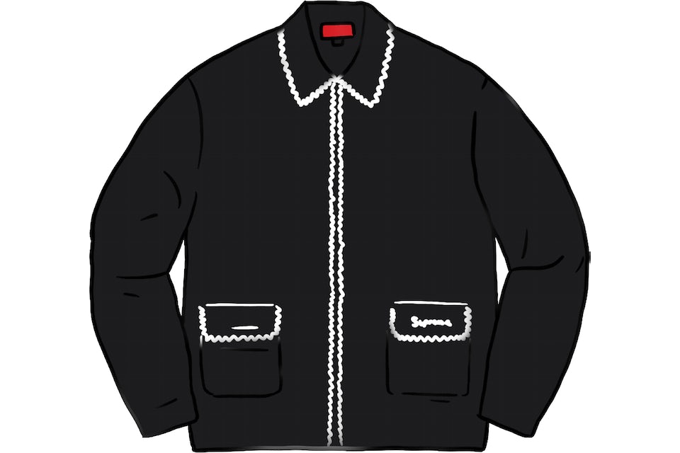Supreme Checkerboard Zip Up Sweater Black Men's - FW20 - GB