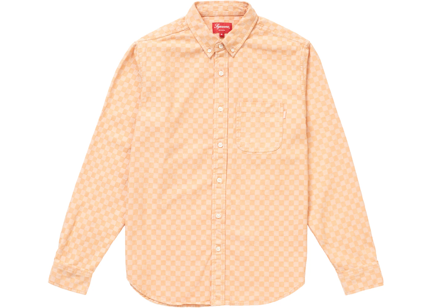 Supreme Checkered Denim Shirt Peach Men's - FW18 - US