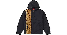 Supreme Cheetah Hooded Station Jacket Black