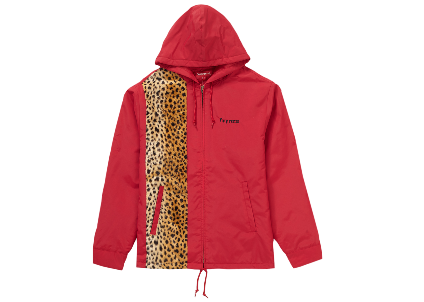 Supreme Cheetah Hooded Station Jacket Red メンズ - SS19 - JP