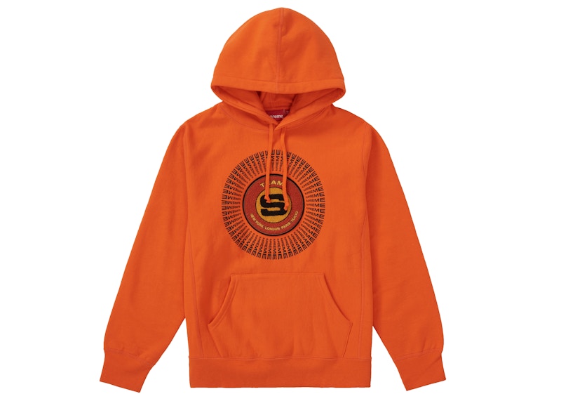 Supreme Chenille Applique Hooded Sweatshirt Orange Men's - FW20 - US